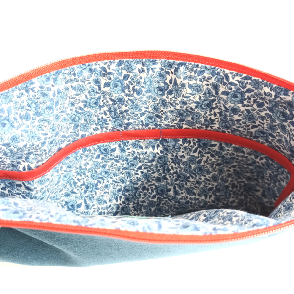 sac à main suédine bleu peint main dalmatien kitsch lorraine 2 (2)