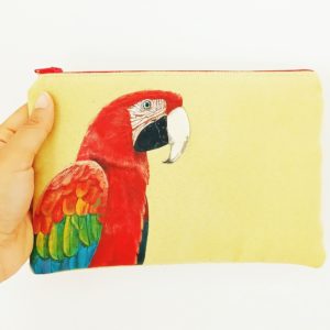 Pochette peint main Jacquot le ara kitsch lorraine 1