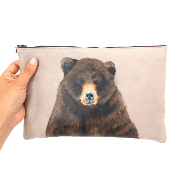 etui tablette peint main ours kitsch lorraine 2