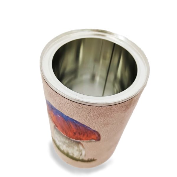 Pot Crayons-Peint main-suedine taupe-monsieur Cèpe-kitsch lorraine (3)