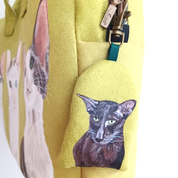 porte cle personnalisé peint main chat oriental kitsch lorraine 5