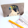 Porte chéquier personnalisé avec le portrait peint à la main de votre animal préféré